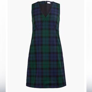 J. Crew V-Neck Tartan Plaid Shift Dress